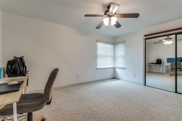924 Mccoy Dr, Irving, TX 75062 - office space featuring carpet, ceiling fan, and baseboards