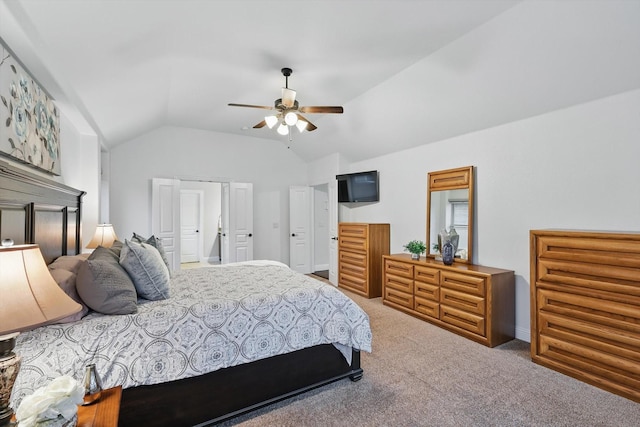 4324 Ashburn Way, Fort Worth, TX 76244 - bedroom featuring lofted ceiling, carpet floors, and a ceiling fan
