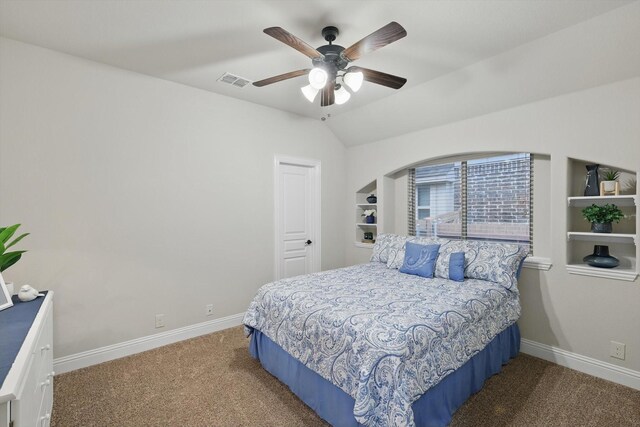 4324 Ashburn Way, Fort Worth, TX 76244 - bedroom featuring carpet, baseboards, a ceiling fan, and vaulted ceiling
