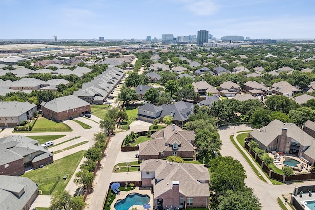 5754 Gadwall Dr, Frisco, TX 75034 - aerial perspective of suburban area with a pool