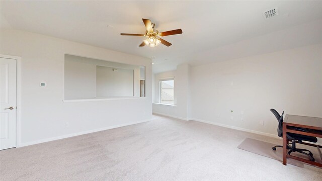 15941 Bronte Ln, Fort Worth, TX 76247 - unfurnished office featuring carpet flooring, ceiling fan, and baseboards