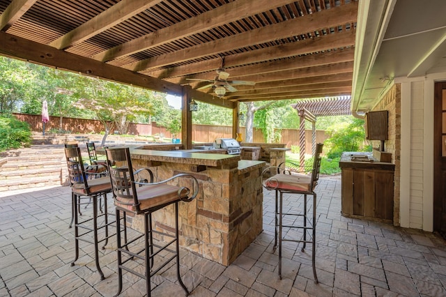 1610 Ottinger Rd, Keller, TX 76262 - fenced backyard with area for grilling