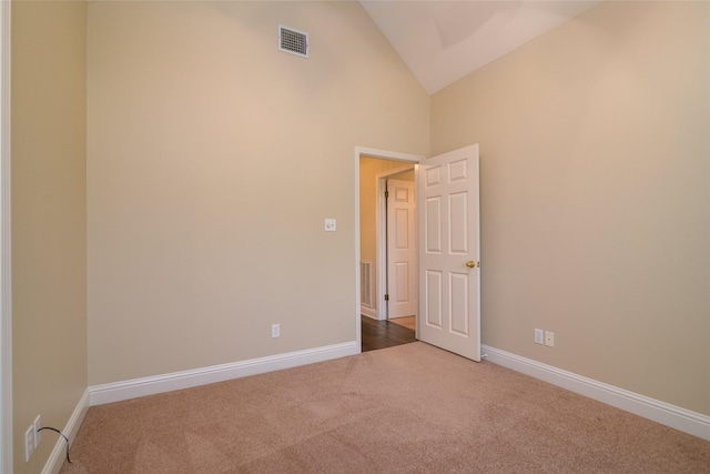 108 Arbor Ln, Shreveport, LA 71115 - carpeted spare room featuring baseboards and high vaulted ceiling
