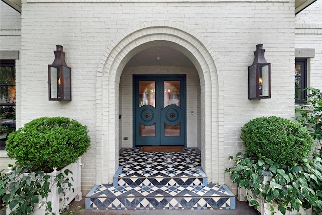 4561 Bordeaux Ave, Highland Park, TX 75205 - doorway to property with brick siding and french doors
