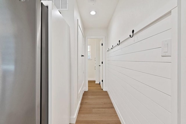 208 E 7th St, Prosper, TX 75078 - hall featuring light wood-style flooring, recessed lighting, and baseboards