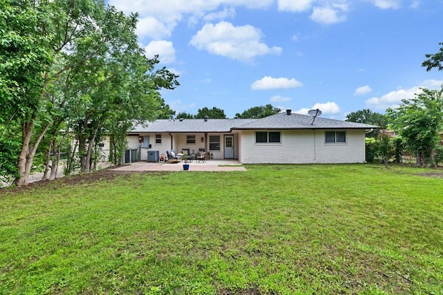 208 E 7th St, Prosper, TX 75078 - rear view of property featuring a patio area and a yard