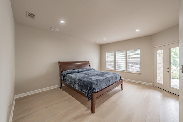 11 Intrepid Cir, Rockwall, TX 75032 - bedroom with access to exterior, light wood-style floors, baseboards, and recessed lighting