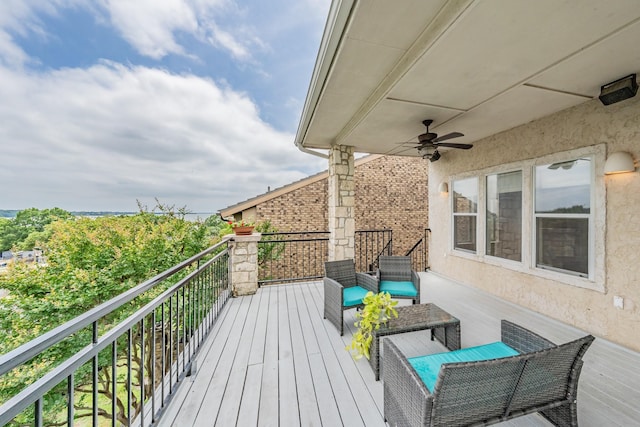 11 Intrepid Cir, Rockwall, TX 75032 - wooden terrace featuring a ceiling fan