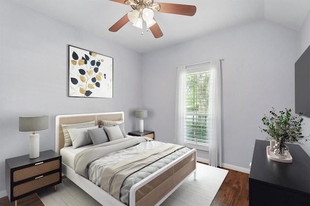 529 Colgate Dr, Allen, TX 75013 - bedroom with wood finished floors, baseboards, and ceiling fan