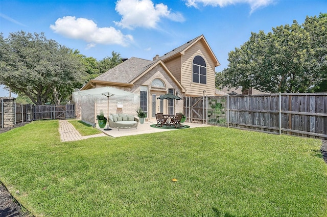 529 Colgate Dr, Allen, TX 75013 - back of house featuring a patio area and brick siding