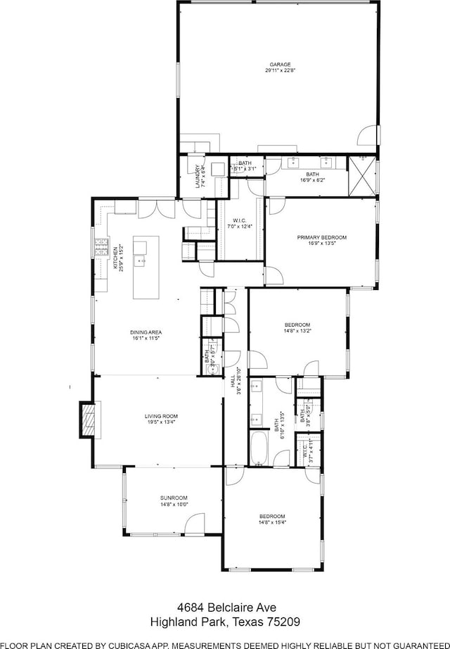 4684 Belclaire Ave, Highland Park, TX 75209 - room layout