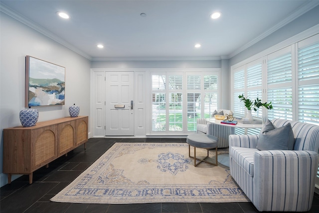 4684 Belclaire Ave, Highland Park, TX 75209 - living room with recessed lighting and ornamental molding