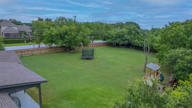 1201 Oakhurst Dr, Southlake, TX 76092 - view of yard with a trampoline