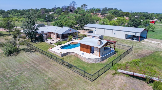 4624 County Road 206, Breckenridge, TX 76424 - aerial view of property and surrounding area with a tree filled landscape