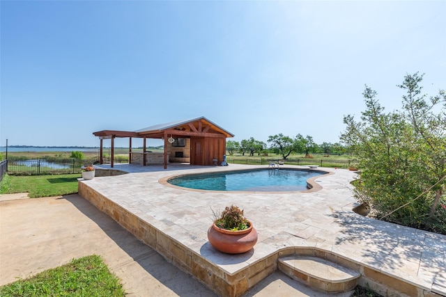 4624 County Road 206, Breckenridge, TX 76424 - view of pool with a patio and a water view