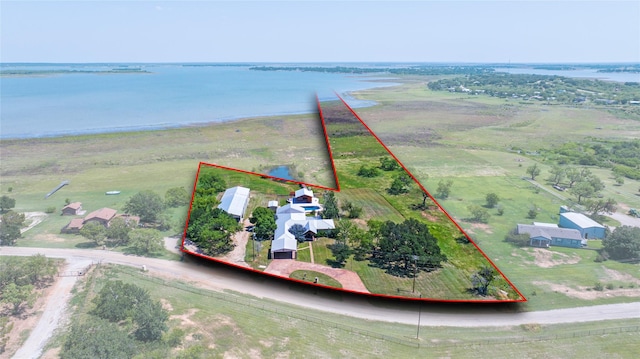 4624 County Road 206, Breckenridge, TX 76424 - view of property location with property parcel outlined and a large body of water