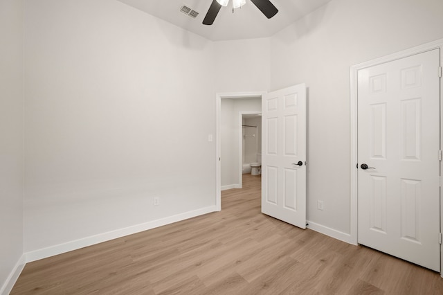 28 Alamosa Dr, Trophy Club, TX 76262 - unfurnished bedroom featuring light wood-type flooring, baseboards, and ceiling fan