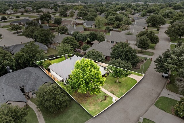 28 Alamosa Dr, Trophy Club, TX 76262 - aerial view of residential area featuring property boundaries highlighted
