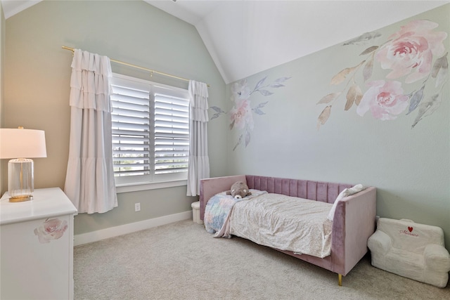 1525 Langford Ln, Celina, TX 75009 - bedroom with vaulted ceiling, carpet floors, and baseboards