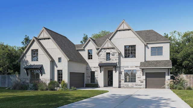 4626 Rillstone Rd, Midlothian, TX 76065 - view of front facade featuring concrete driveway, a shingled roof, brick siding, and stone siding