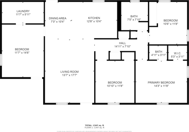 1100 Cartwright Ln, Kaufman, TX 75142 - floor plan / room layout