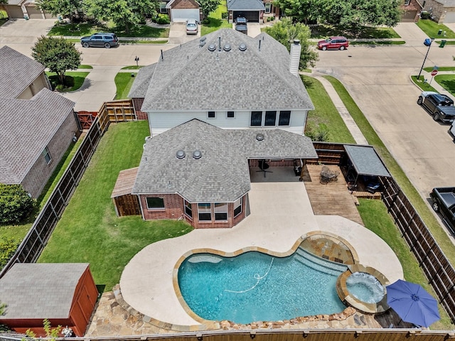 204 Leonard Way, Fate, TX 75087 - view of swimming pool with a pool with connected hot tub