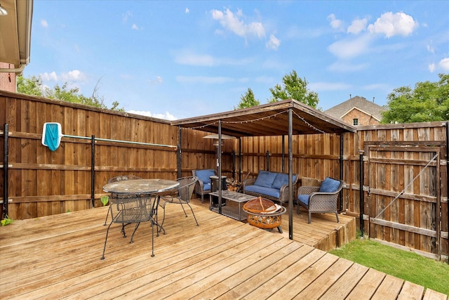 204 Leonard Way, Fate, TX 75087 - deck with a fire pit and outdoor dining space