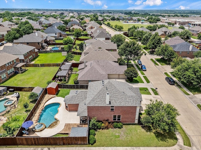 204 Leonard Way, Fate, TX 75087 - aerial perspective of suburban area with a pool area