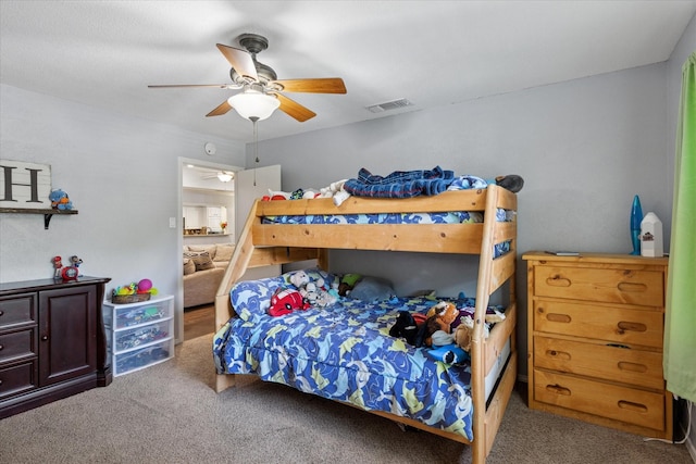 1133 Harris Ave, Hurst, TX 76053 - bedroom featuring carpet floors and a ceiling fan