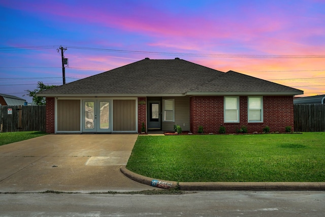 1204 Charles Dr, Alvarado, TX 76009 - ranch-style house featuring roof with shingles and brick siding