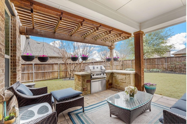 917 Navasota Trl, Mckinney, TX 75071 - view of patio / terrace with a pergola