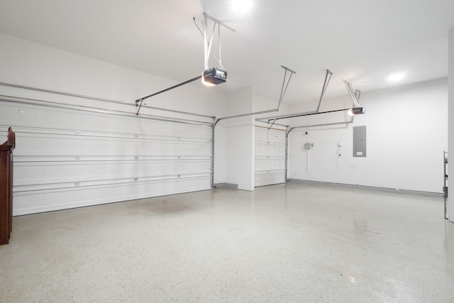15717 Preble Rd, Fort Worth, TX 76177 - garage with electric panel and a garage door opener
