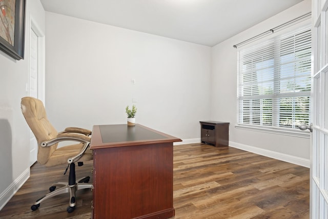 15717 Preble Rd, Fort Worth, TX 76177 - office featuring baseboards and wood finished floors