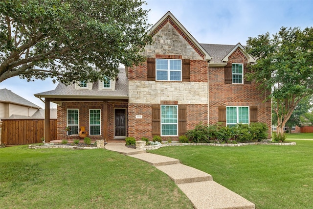1616 Teakwood Dr, Wylie, TX 75098 - view of front facade featuring stone siding, roof with shingles, and brick siding