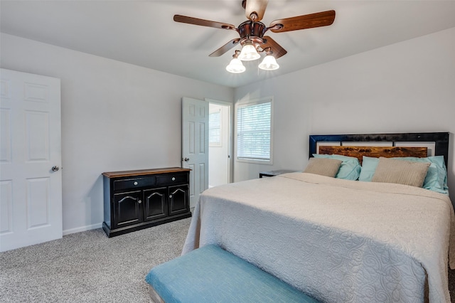 141 Stonegate Ct, Bedford, TX 76022 - bedroom featuring light carpet and ceiling fan