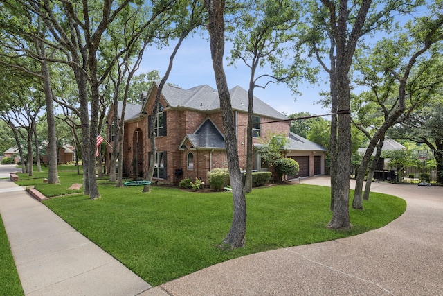 1117 Charleston Ct, Keller, TX 76248 - view of front of house featuring brick siding, concrete driveway, an attached garage, and a front lawn