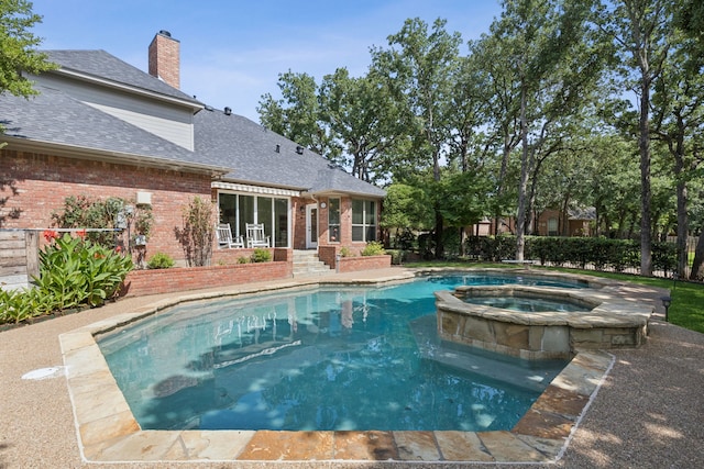 1117 Charleston Ct, Keller, TX 76248 - view of swimming pool featuring a pool with connected hot tub