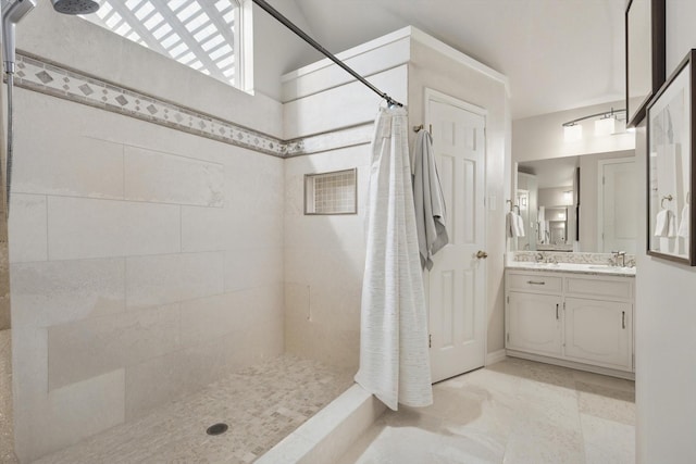 7906 Pennridge Cir, Rowlett, TX 75088 - bathroom with tiled shower and vanity