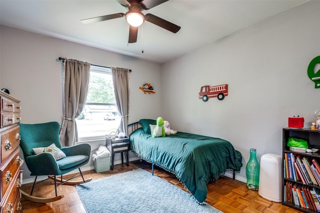 1434 Southland St, Sulphur Springs, TX 75482 - bedroom with baseboards and ceiling fan