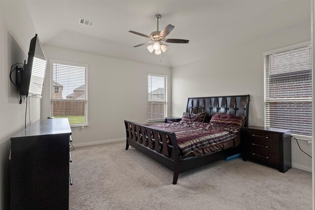 620 Ruthye Ln, Pilot Point, TX 76258 - bedroom featuring light carpet, baseboards, and ceiling fan