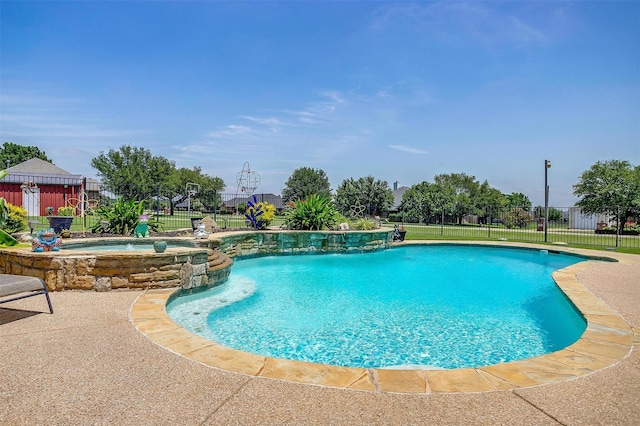 3809 Timbercrest Dr W, Burleson, TX 76028 - view of pool featuring a pool with connected hot tub