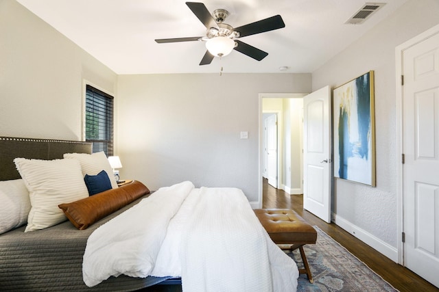 4731 Wateka Dr, Dallas, TX 75209 - bedroom featuring wood finished floors, baseboards, and ceiling fan