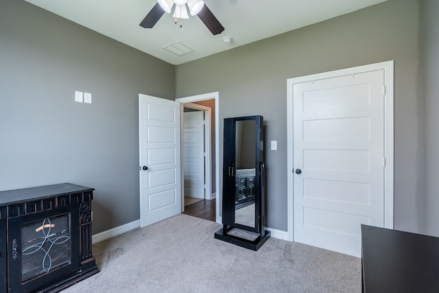 2503 Hollon Dr, Caddo Mills, TX 75135 - unfurnished bedroom featuring carpet, baseboards, and ceiling fan