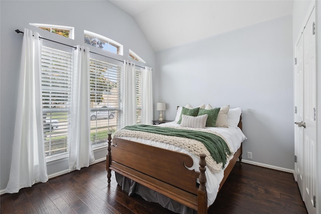 2800 Cedar Ridge Ln, Fort Worth, TX 76177 - bedroom featuring vaulted ceiling, hardwood / wood-style floors, and baseboards