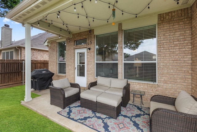 2800 Cedar Ridge Ln, Fort Worth, TX 76177 - view of patio / terrace with grilling area and an outdoor living space