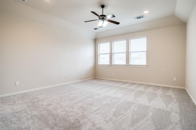 14669 Foxbriar Ln, Frisco, TX 75035 - unfurnished room featuring light carpet, ceiling fan, baseboards, and recessed lighting