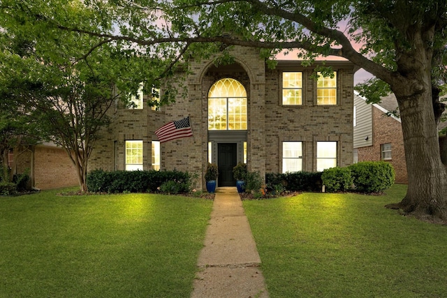 736 Fawn Valley Dr, Allen, TX 75002 - traditional home featuring brick siding and a lawn