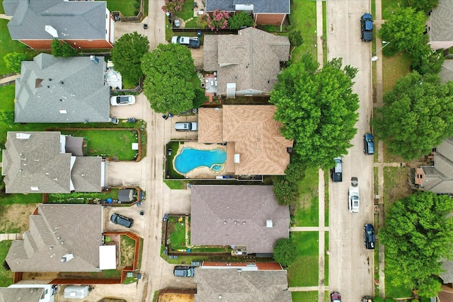 736 Fawn Valley Dr, Allen, TX 75002 - aerial view of property and surrounding area with nearby suburban area and a pool area