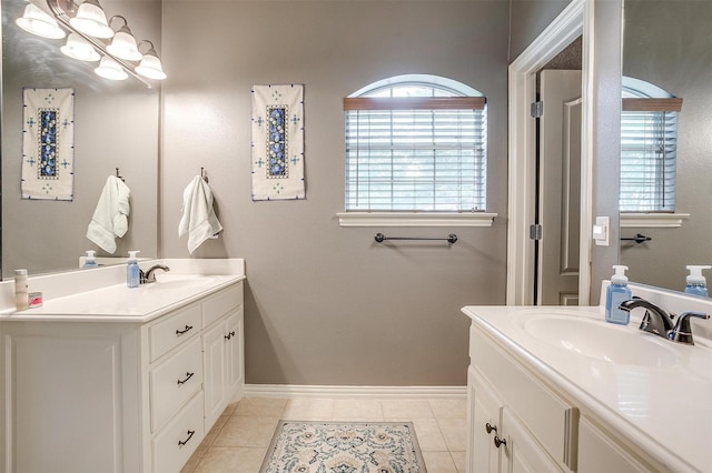 1717 Woodridge Ct, Aledo, TX 76008 - bathroom featuring vanity, tile patterned floors, and baseboards