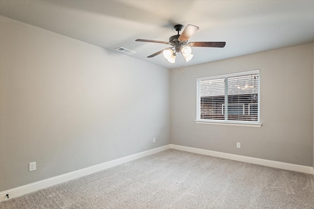 1108 Summer Ln, Mckinney, TX 75071 - empty room featuring light colored carpet, ceiling fan, and baseboards
